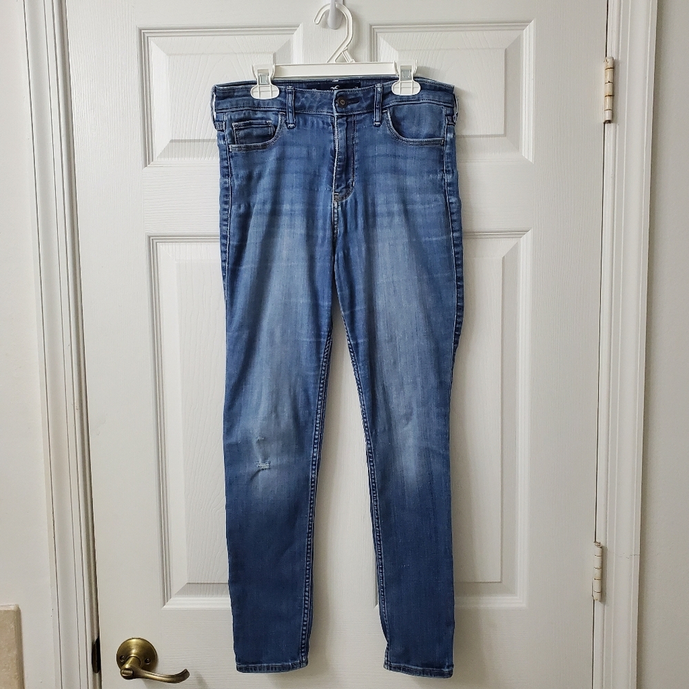 Hollister Classic Blue High Rise Super Skinny Women's Jeans Size 7 Short